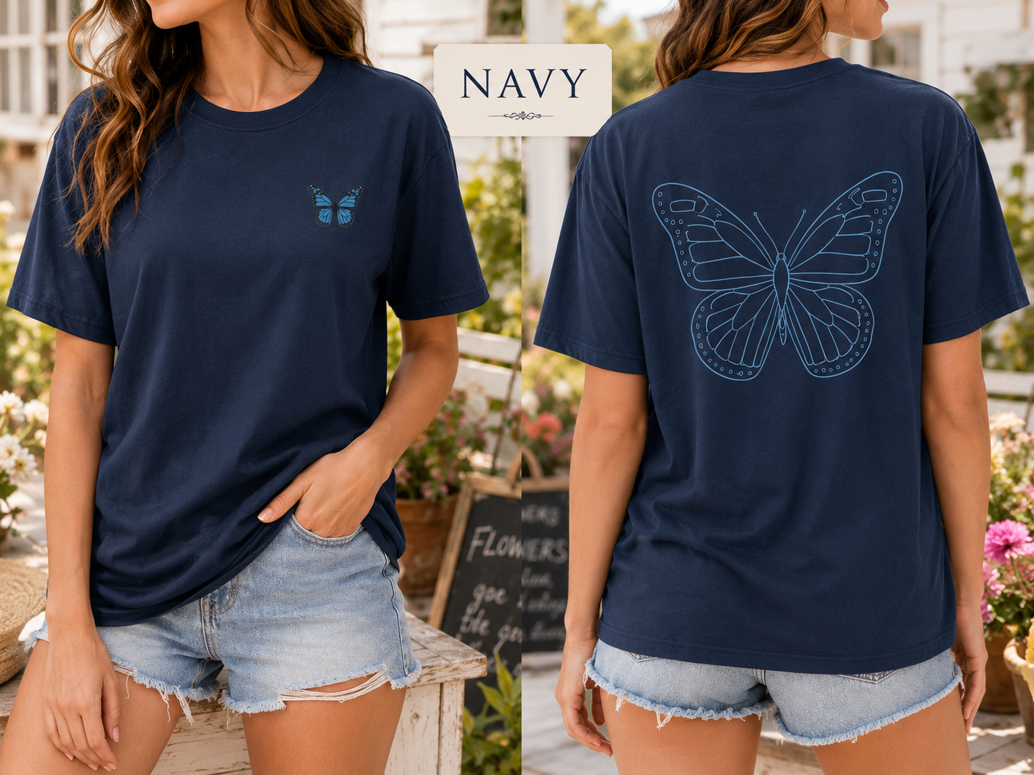 Monarch Butterfly Front & Back – Tee