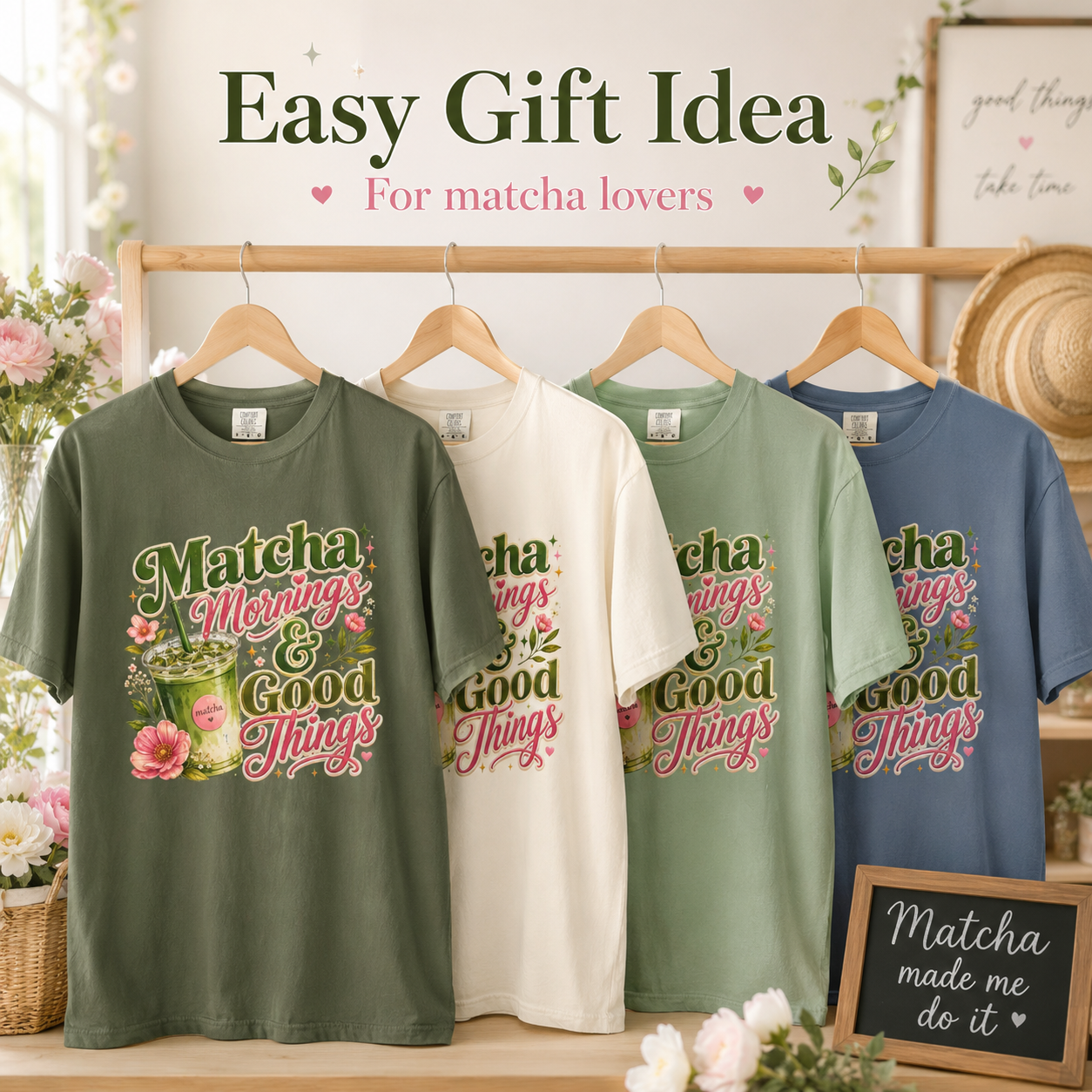 Matcha Mornings & Good Things - Retro Latte Tee