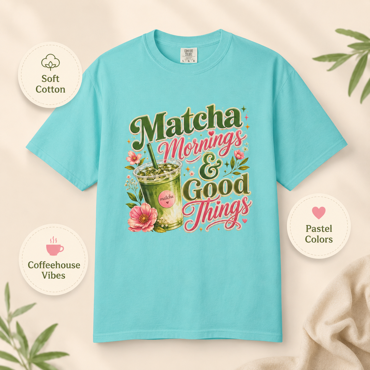 Matcha Mornings & Good Things - Retro Latte Tee