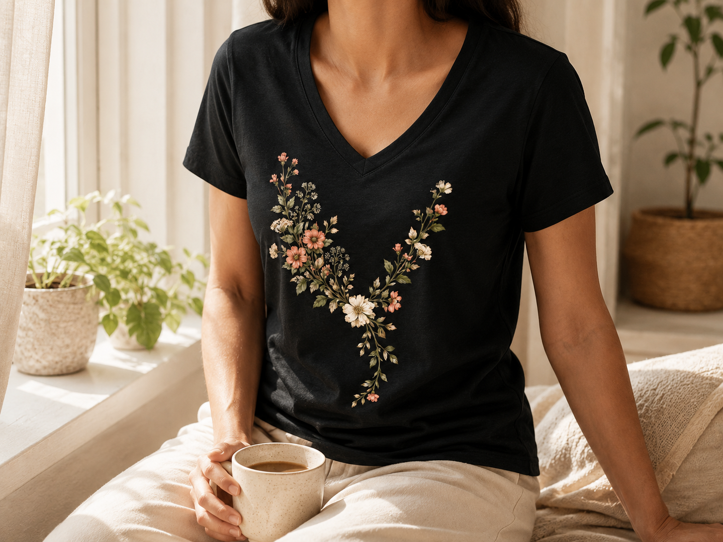 Neckline Garden — Jersey V-Neck Tee