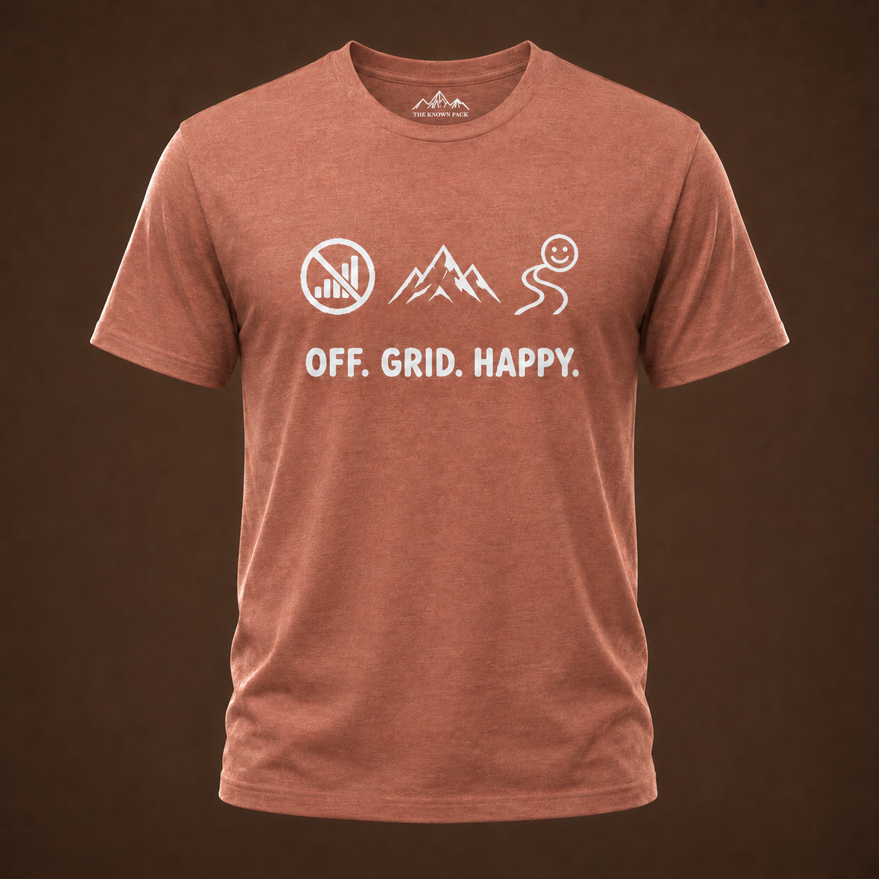 Off Grid Happy Minimalist Outdoors T-Shirt