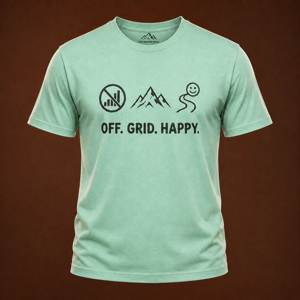 Off Grid Happy Minimalist Outdoors T-Shirt