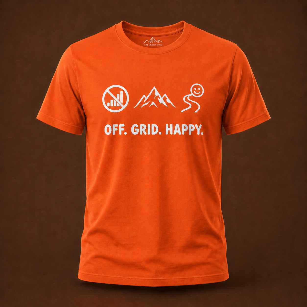 Off Grid Happy Minimalist Outdoors T-Shirt