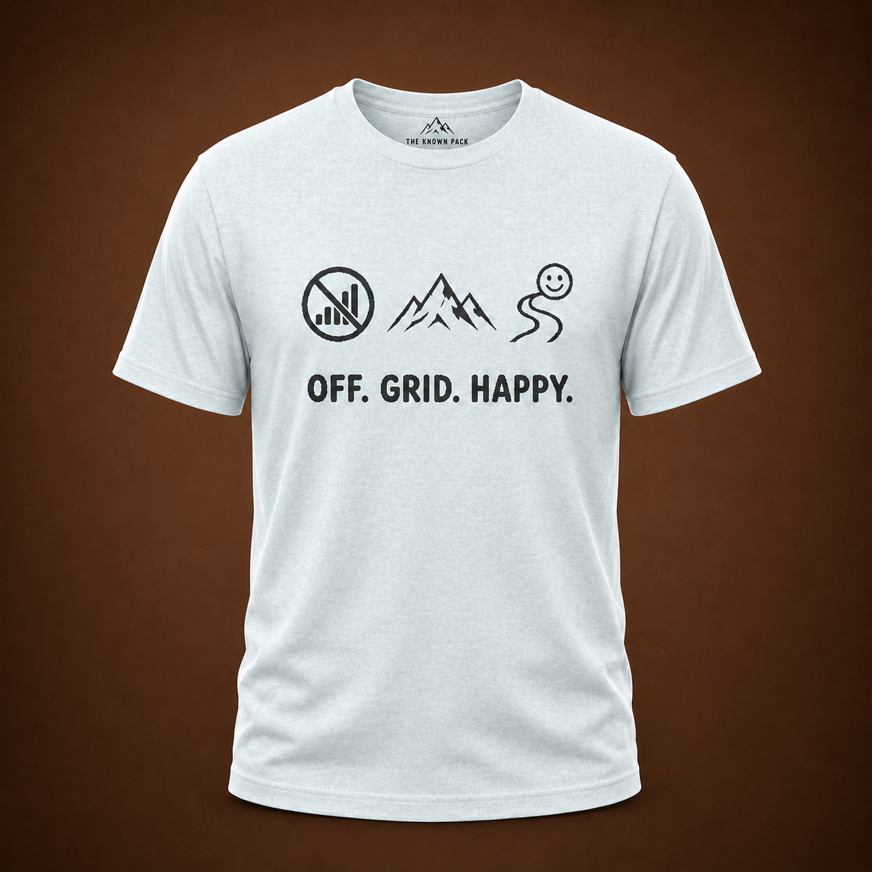 Off Grid Happy Minimalist Outdoors T-Shirt