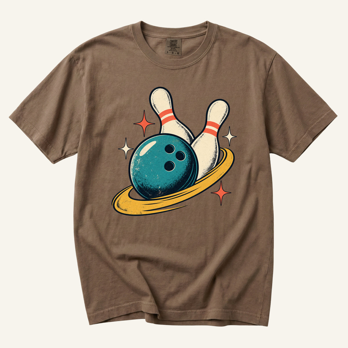 One More Frame T-Shirt in Espresso — a bowler gift on garment-dyed cotton, sizes S to 4XL