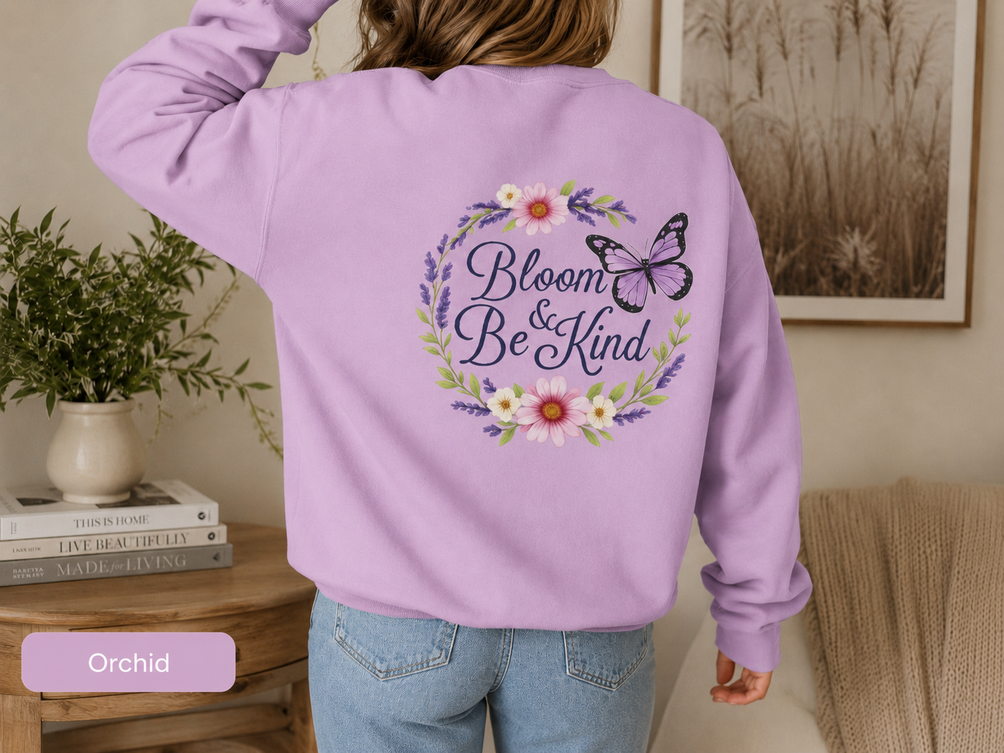 Bloom Anyway - Wildflower Front & Back Sweatshirt