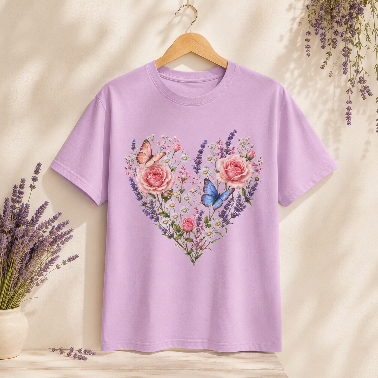 Wildflower Heart - Floral & Butterfly Botanical Tee
