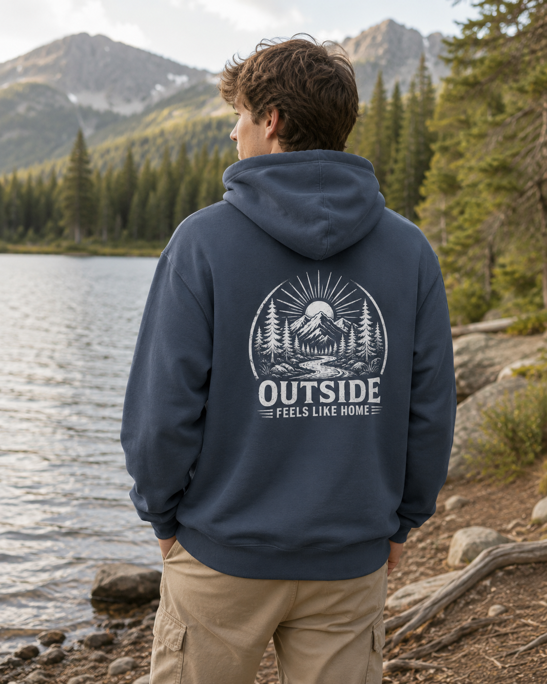 "Outside Feels Like Home" Adventure Hoodie