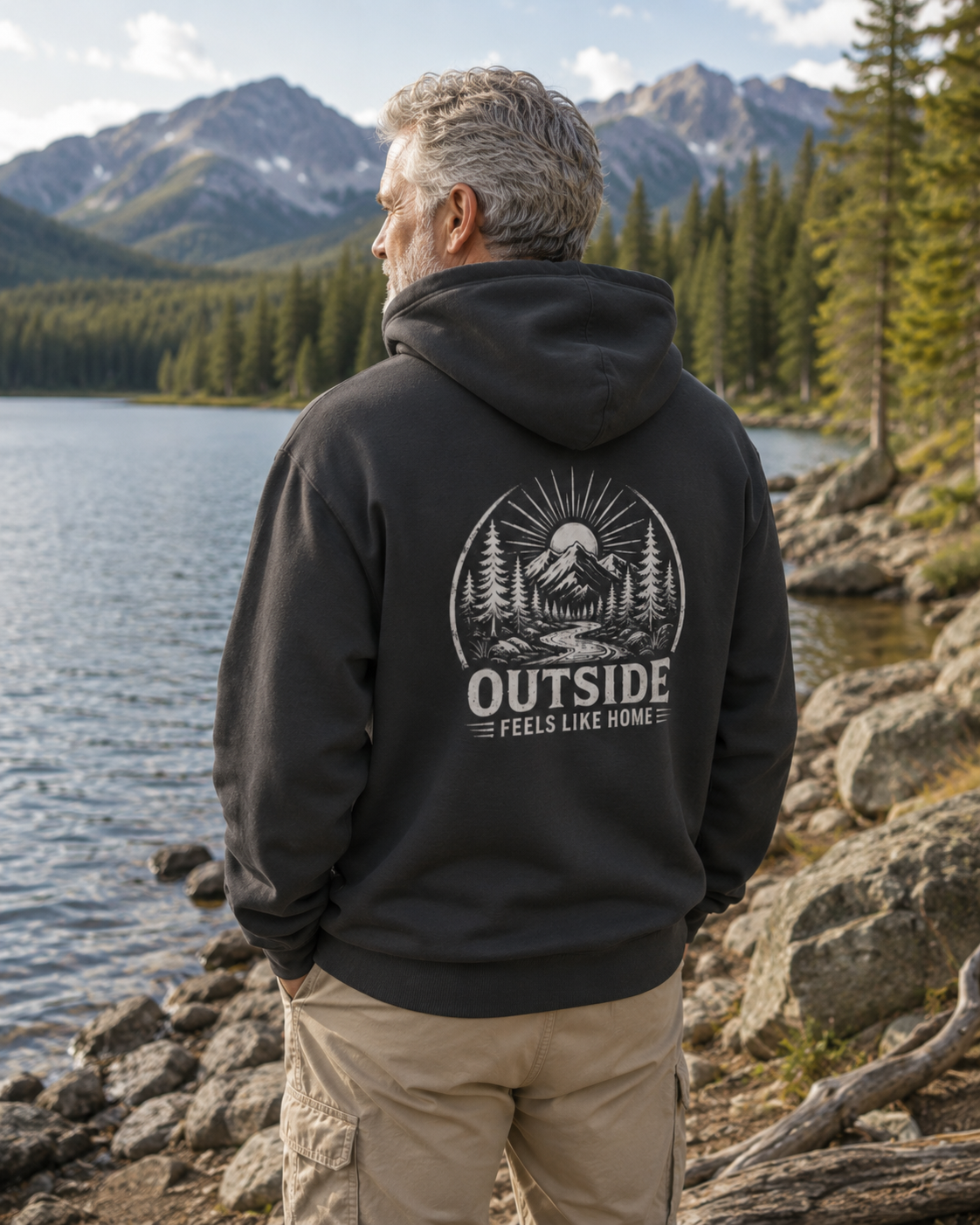 "Outside Feels Like Home" Adventure Hoodie