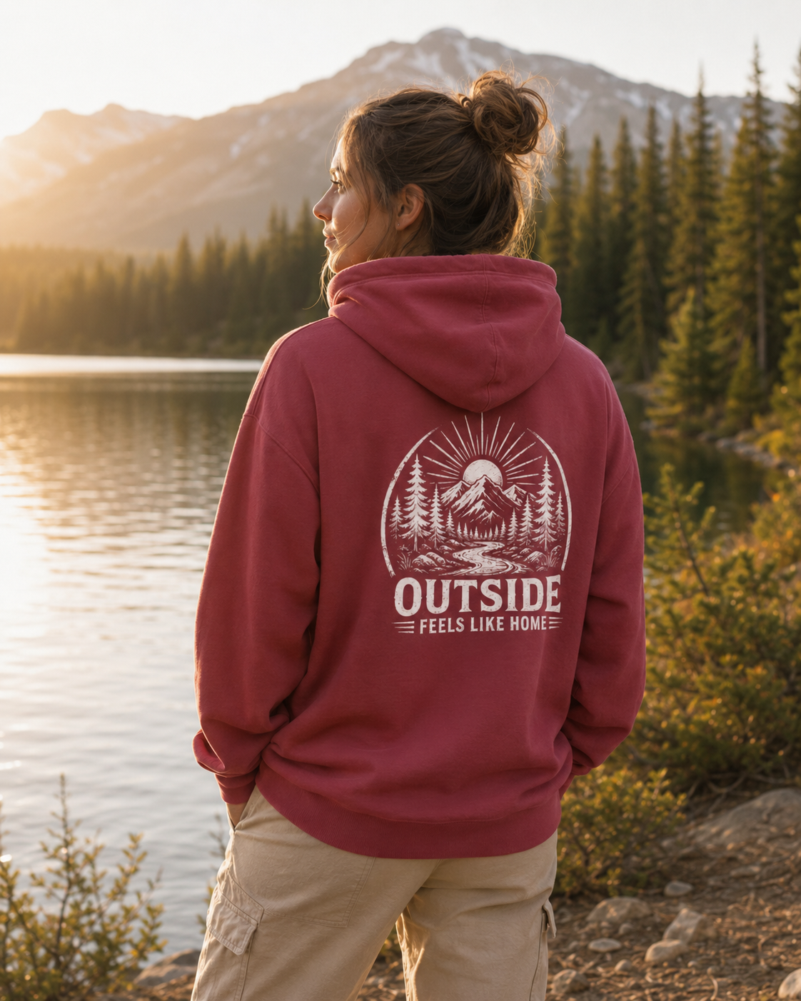 "Outside Feels Like Home" Adventure Hoodie