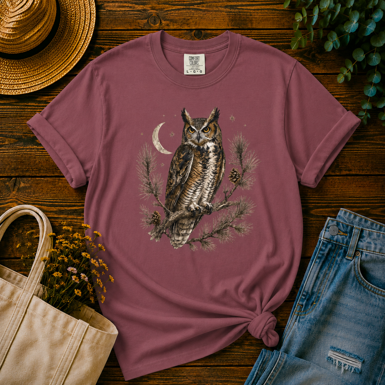 Owl at Dusk Tee