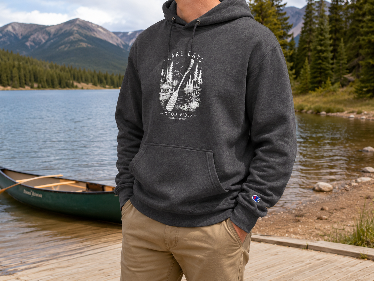 Paddle Out Champion Hoodie (Front & Back)