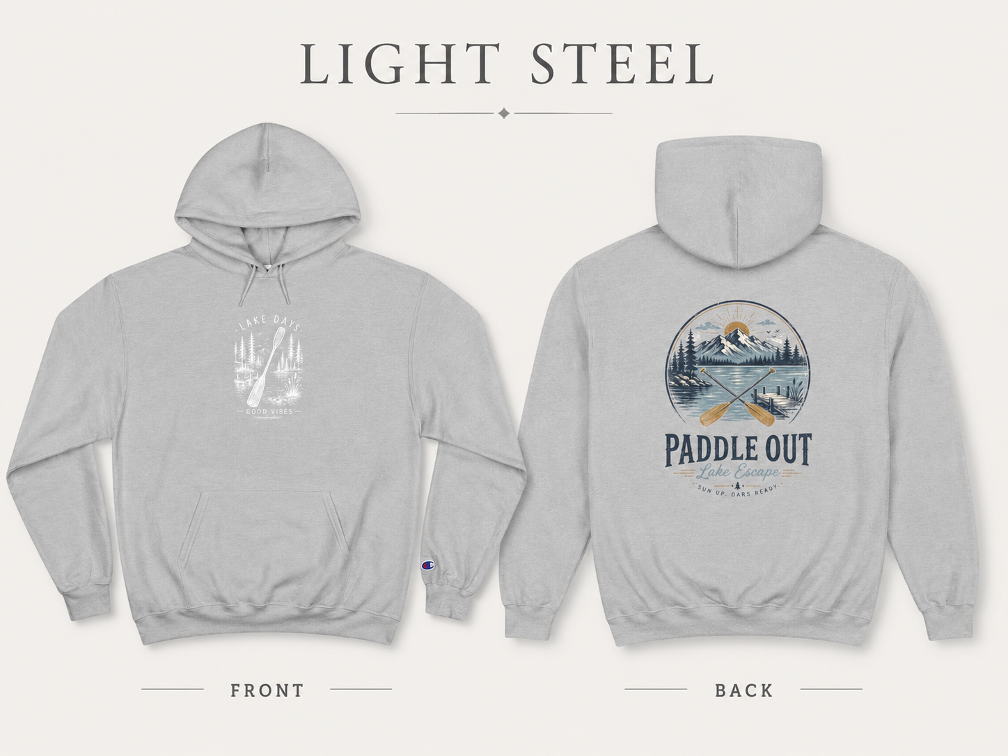 Paddle Out Champion Hoodie (Front & Back)