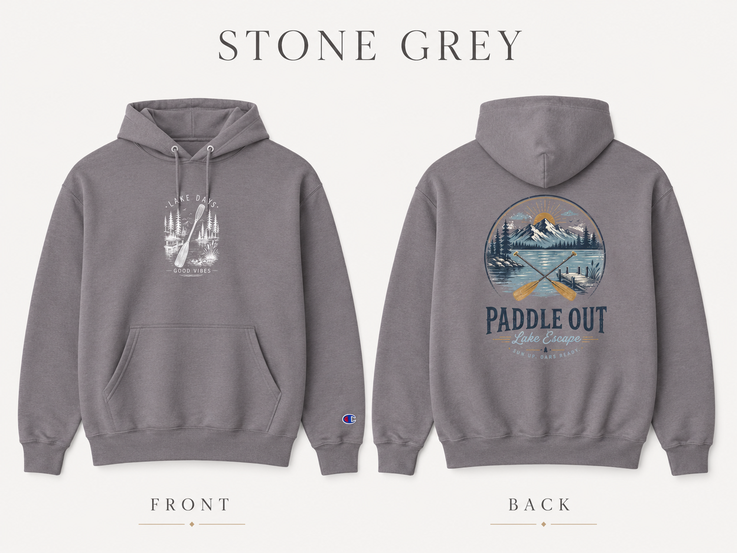 Paddle Out Champion Hoodie (Front & Back)