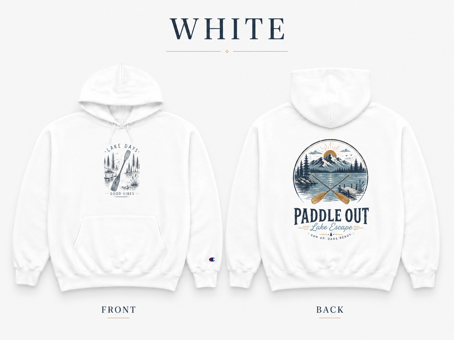 Paddle Out Champion Hoodie (Front & Back)