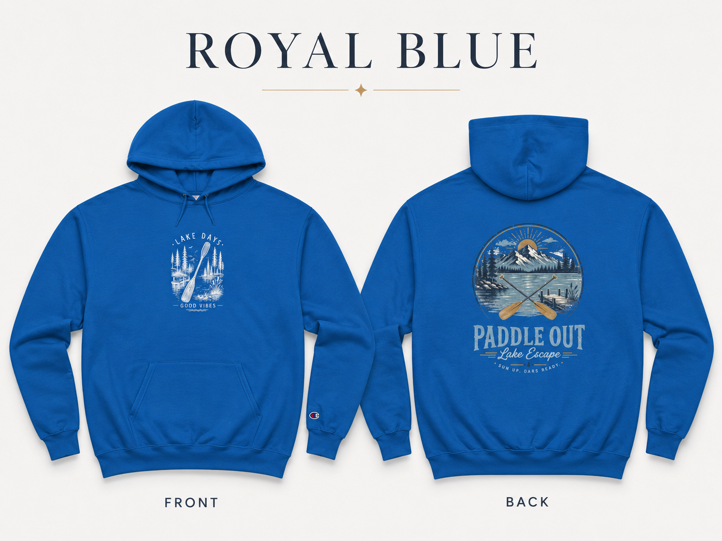 Paddle Out Champion Hoodie (Front & Back)