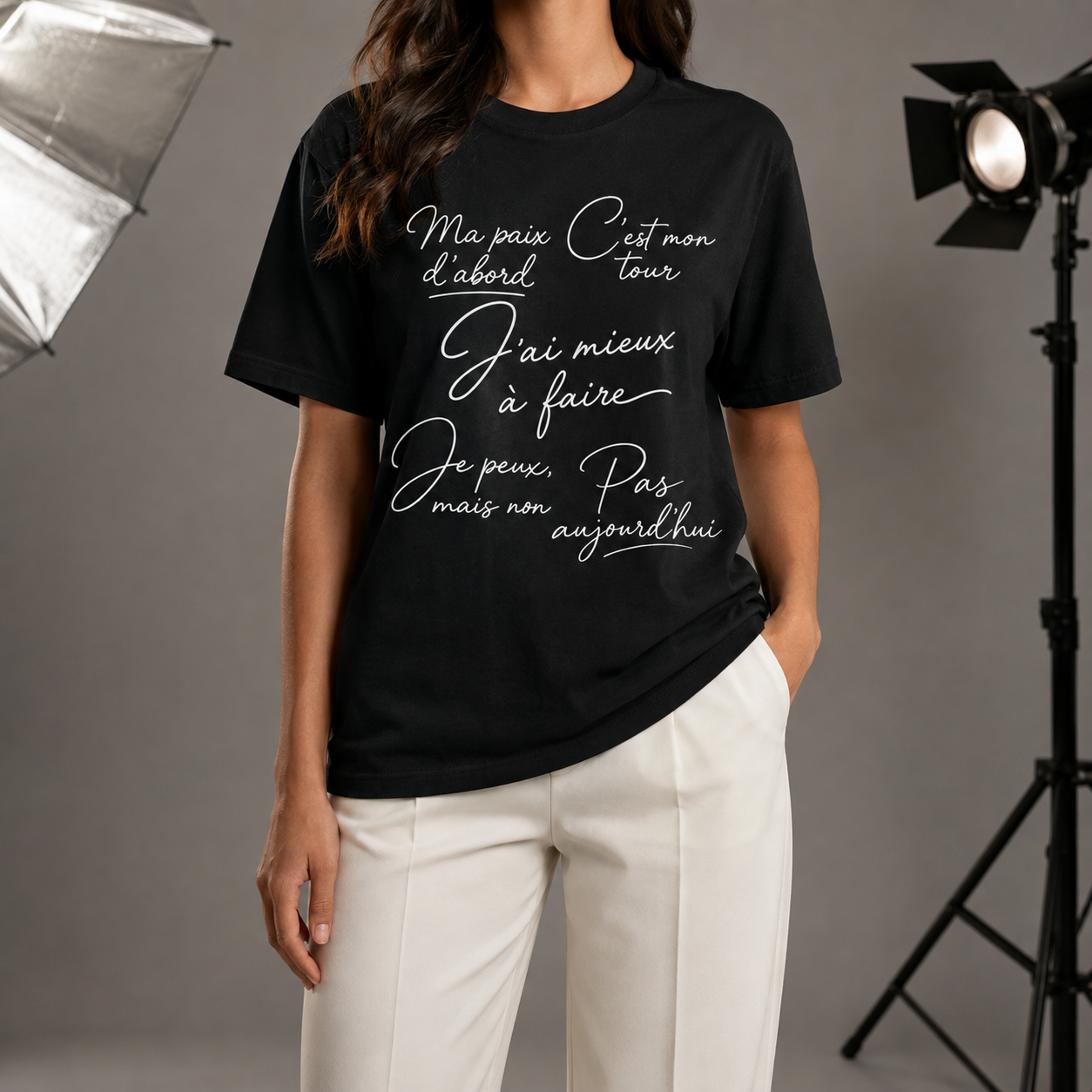 Pas Aujourd'hui French Quote T-Shirt — Garment-Dyed Cotton