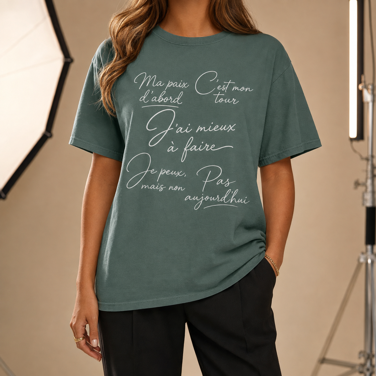 Pas Aujourd'hui French Quote T-Shirt — Garment-Dyed Cotton