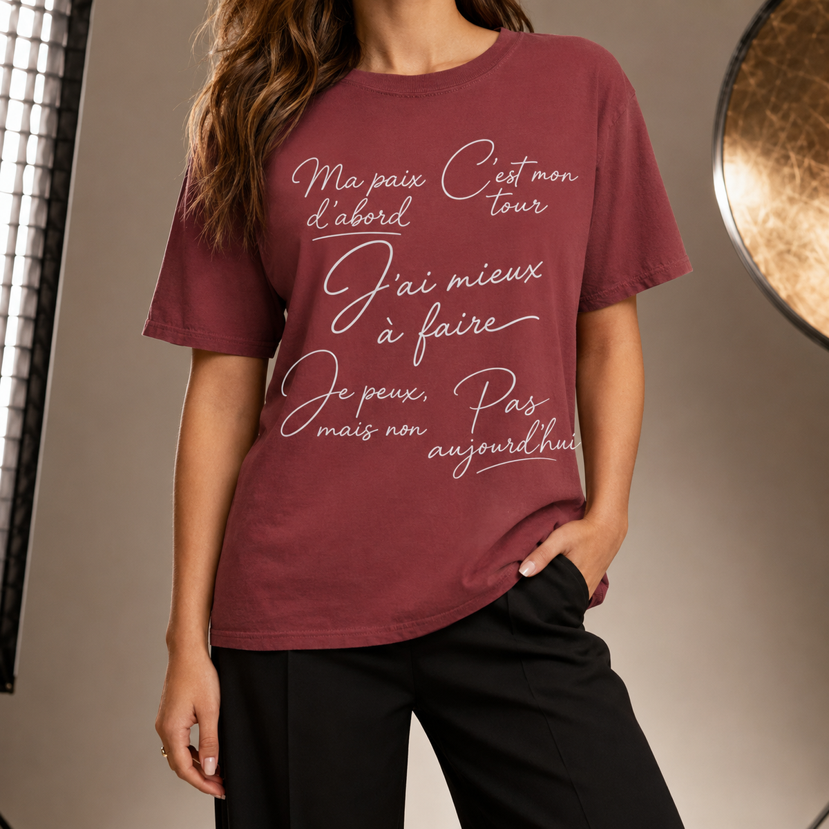 Pas Aujourd'hui French Quote T-Shirt — Garment-Dyed Cotton