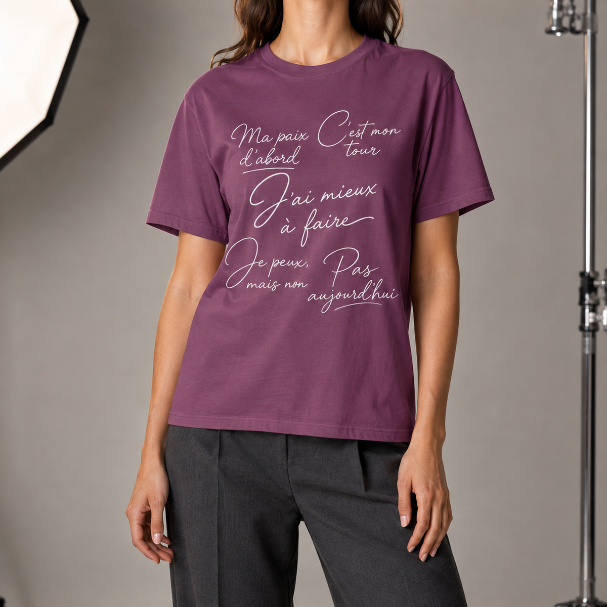 Pas Aujourd'hui French Quote T-Shirt — Garment-Dyed Cotton