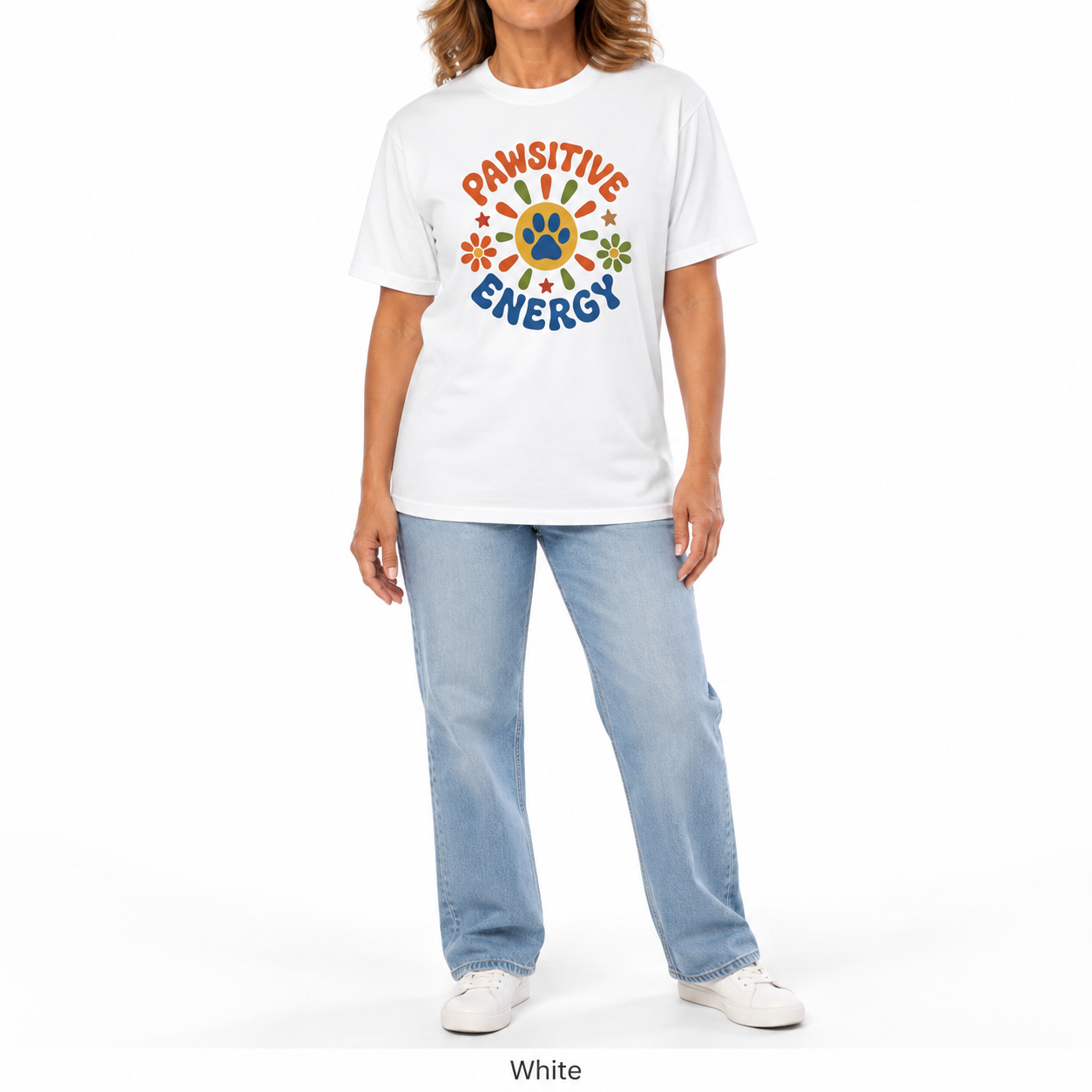 Pawsitive Energy Dog Lover T-Shirt — Garment-Dyed Cotton