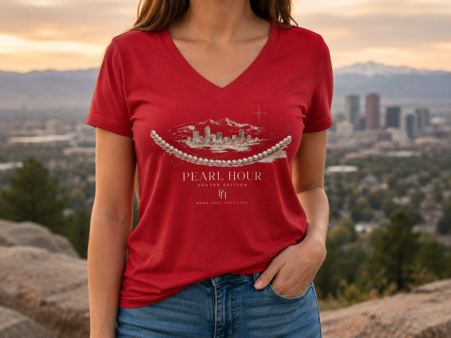 Pearl Hour — Denver Edition V-Neck Tee