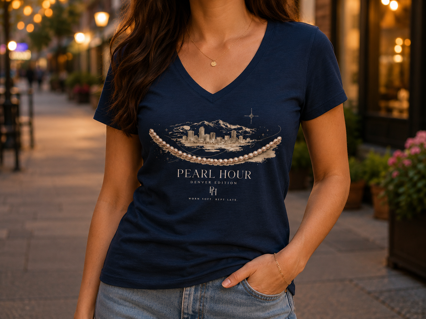 Pearl Hour — Denver Edition V-Neck Tee