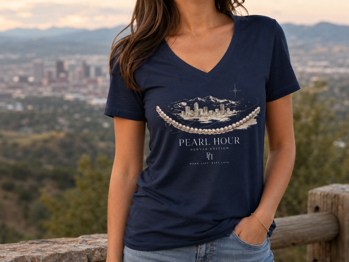 Pearl Hour — Denver Edition V-Neck Tee