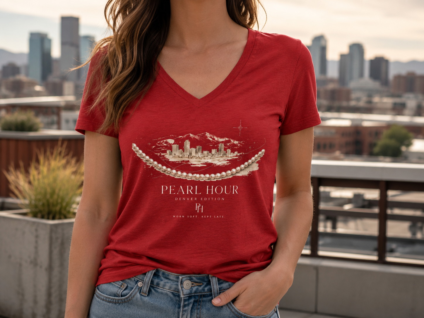 Pearl Hour — Denver Edition V-Neck Tee