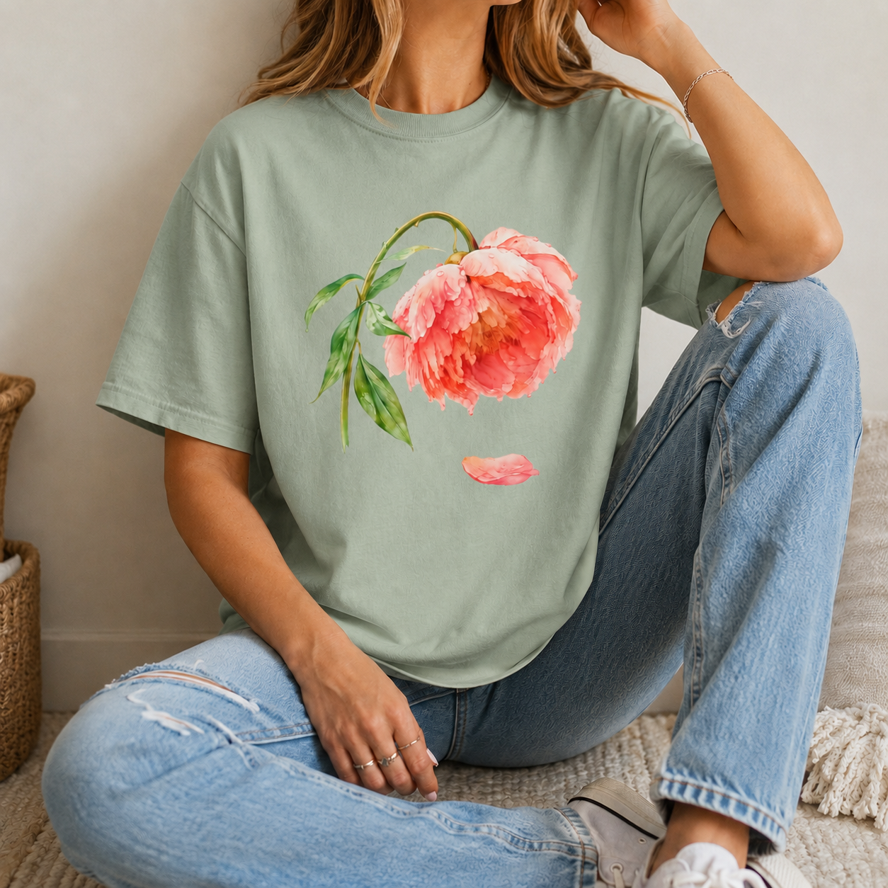 The Weight of It - Peony After Rain Tee