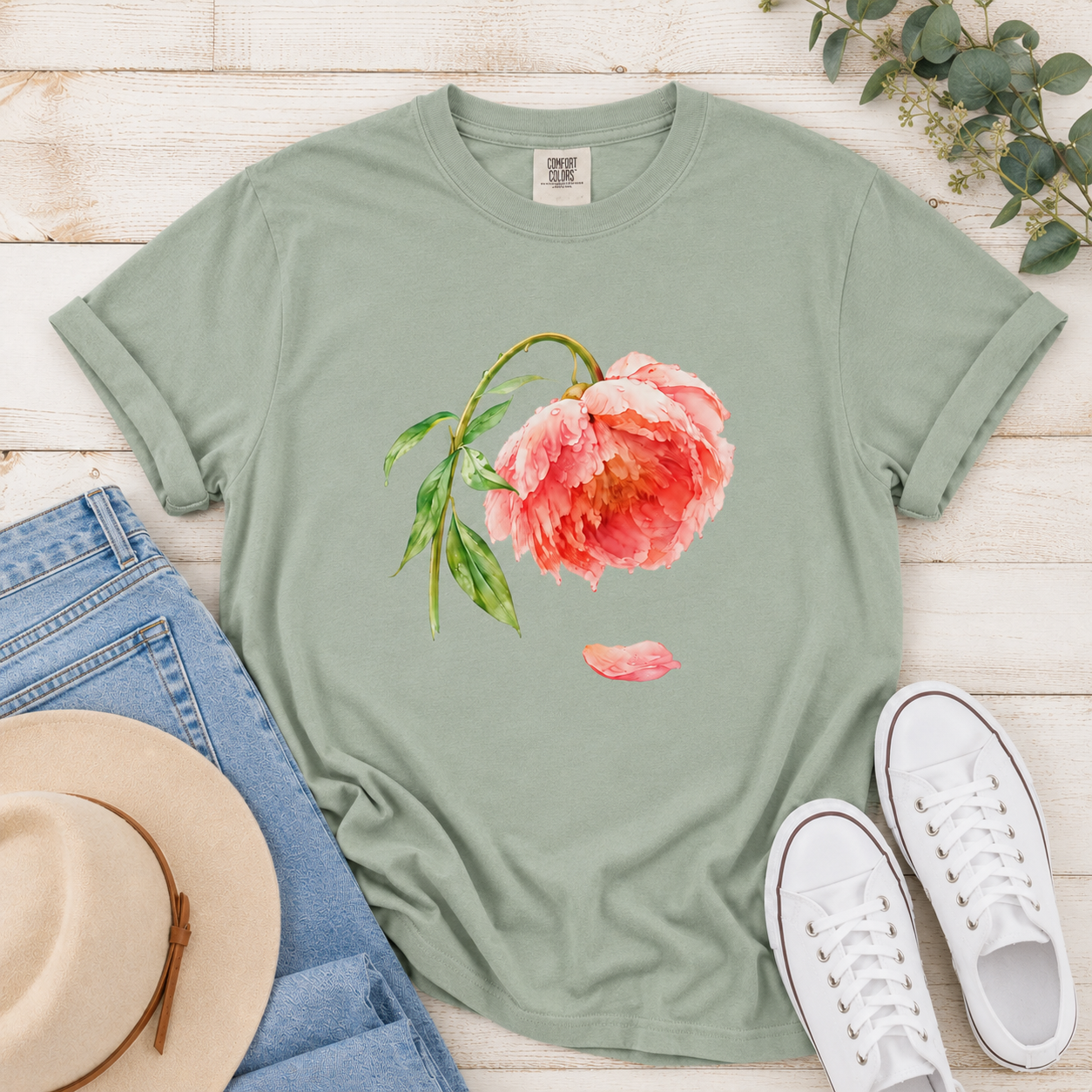 The Weight of It - Peony After Rain Tee