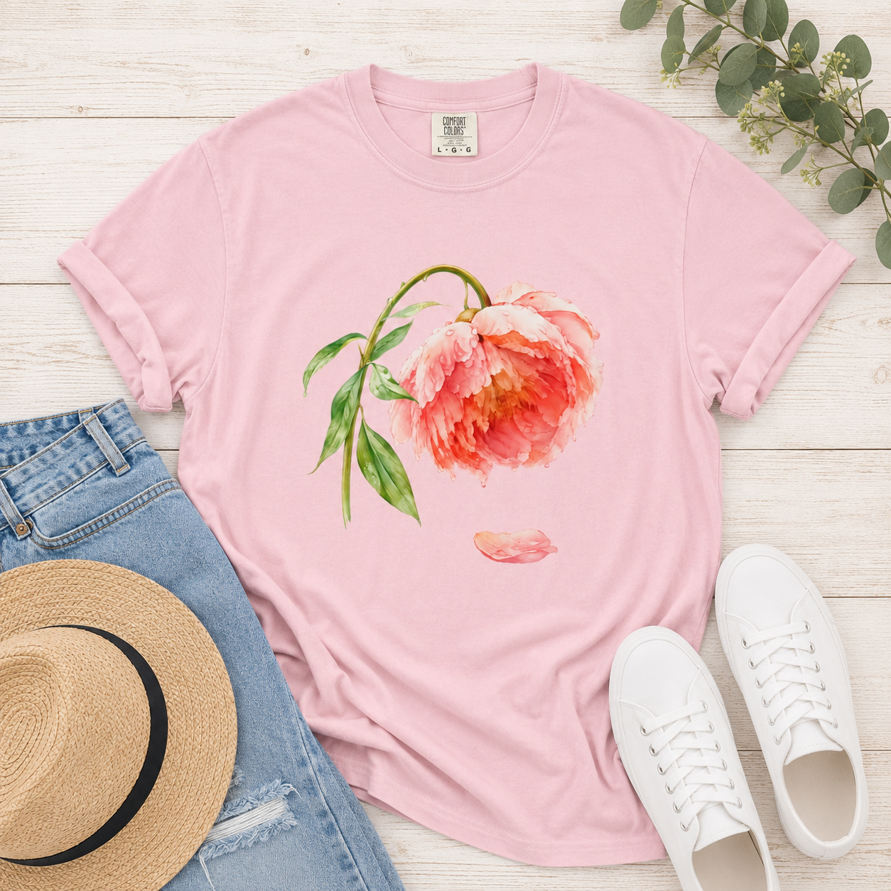 The Weight of It - Peony After Rain Tee