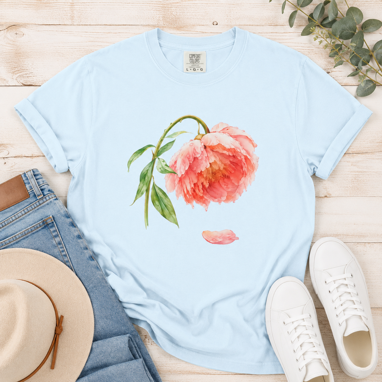 The Weight of It - Peony After Rain Tee