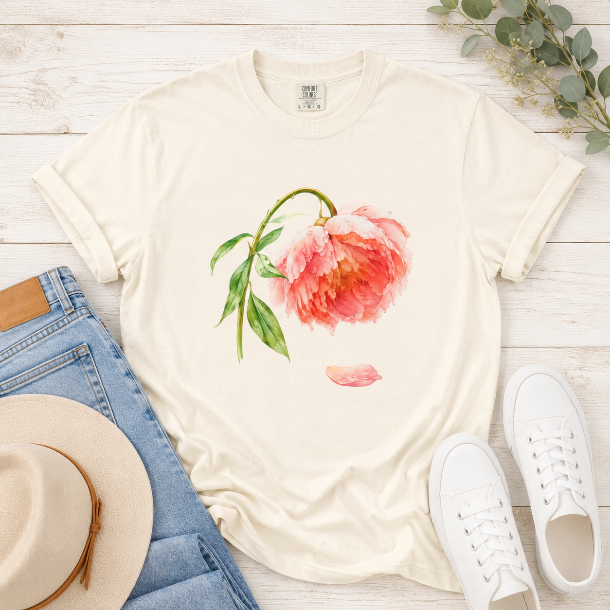 The Weight of It - Peony After Rain Tee