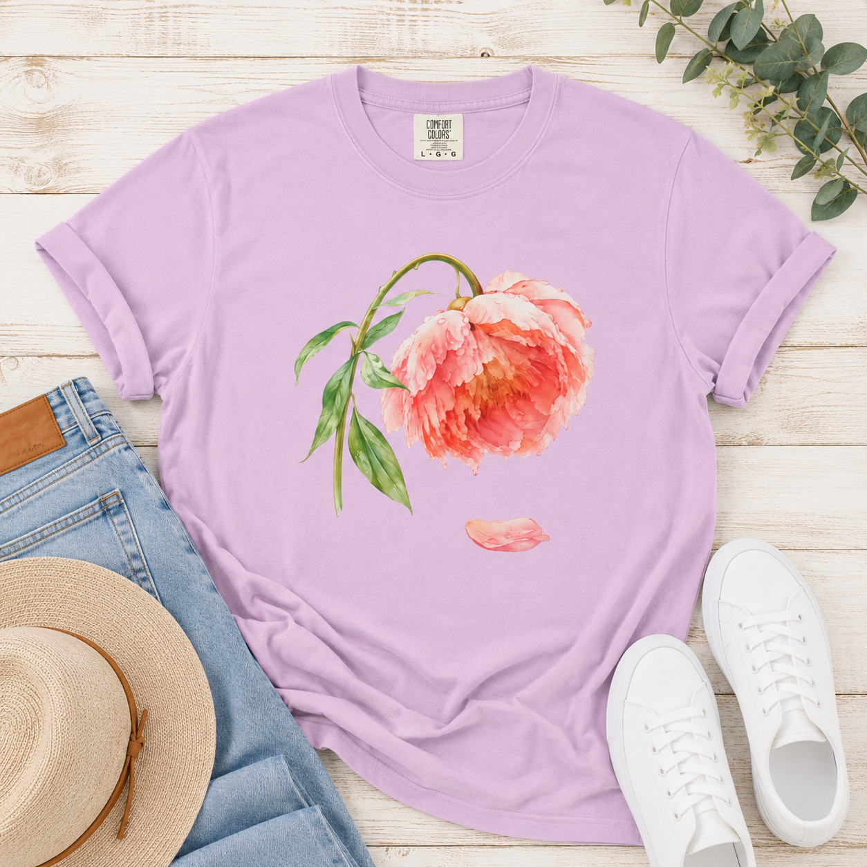 The Weight of It - Peony After Rain Tee