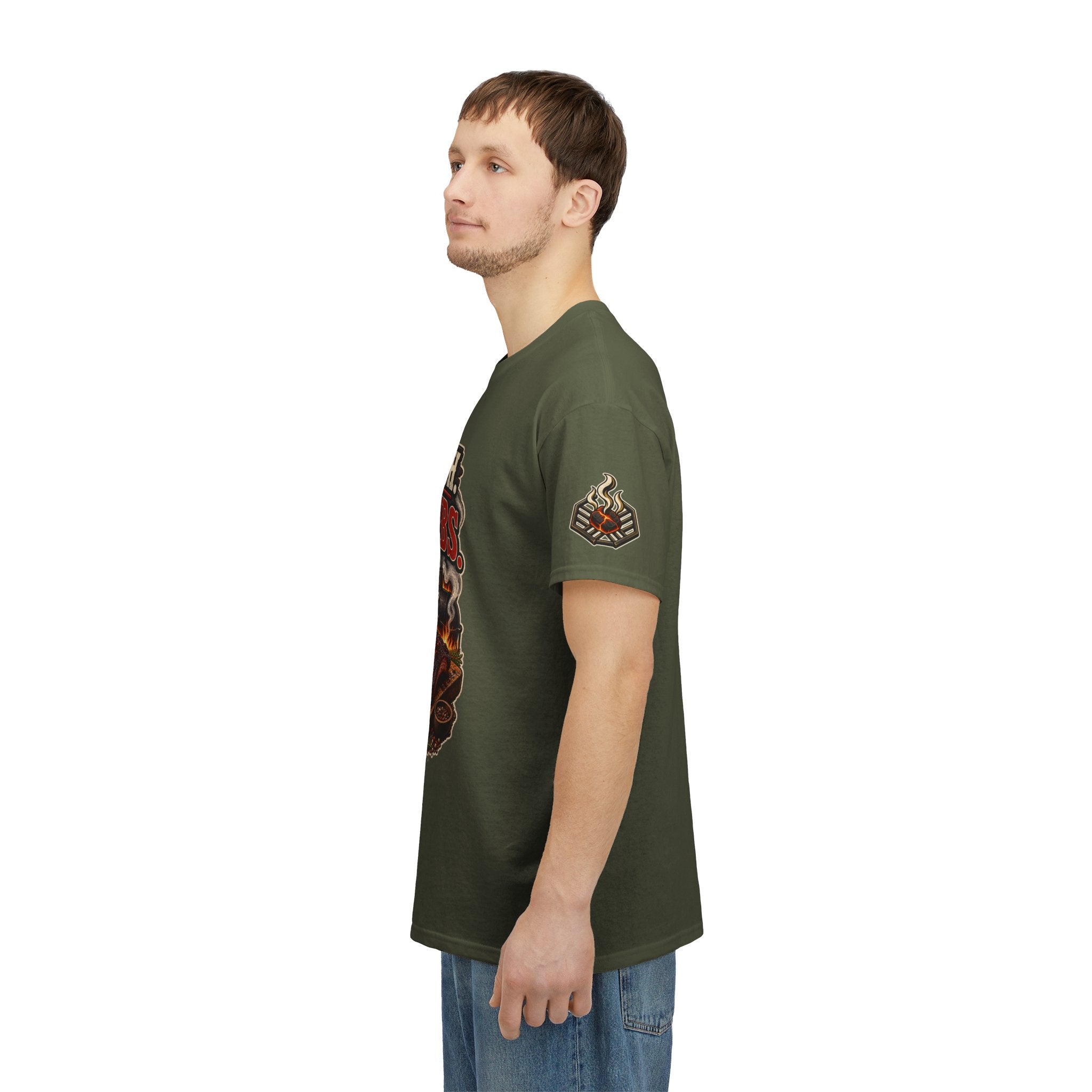 No Rush. Just Ribs. BBQ T-Shirt — Heavy Cotton