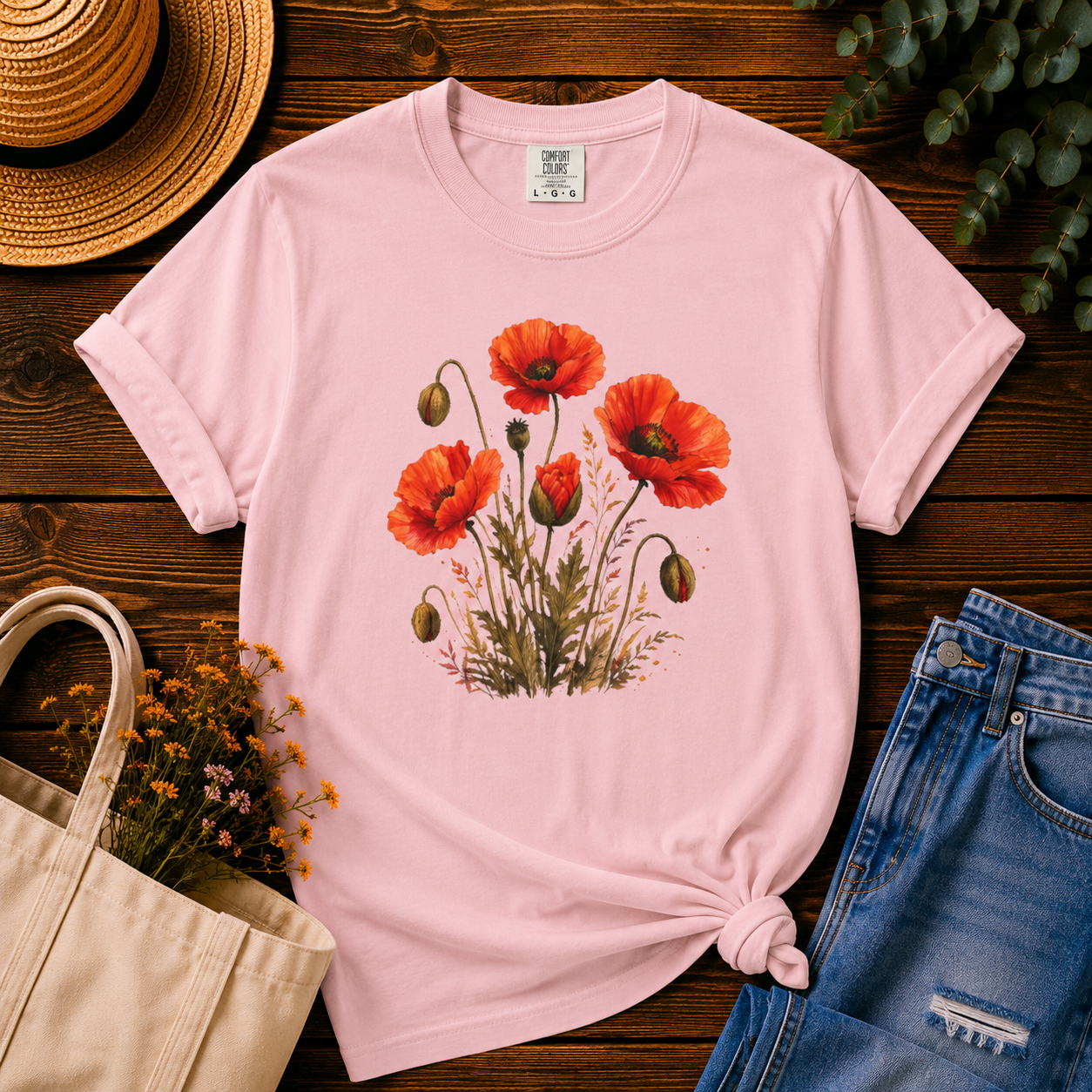 Poppies at Dusk Tee