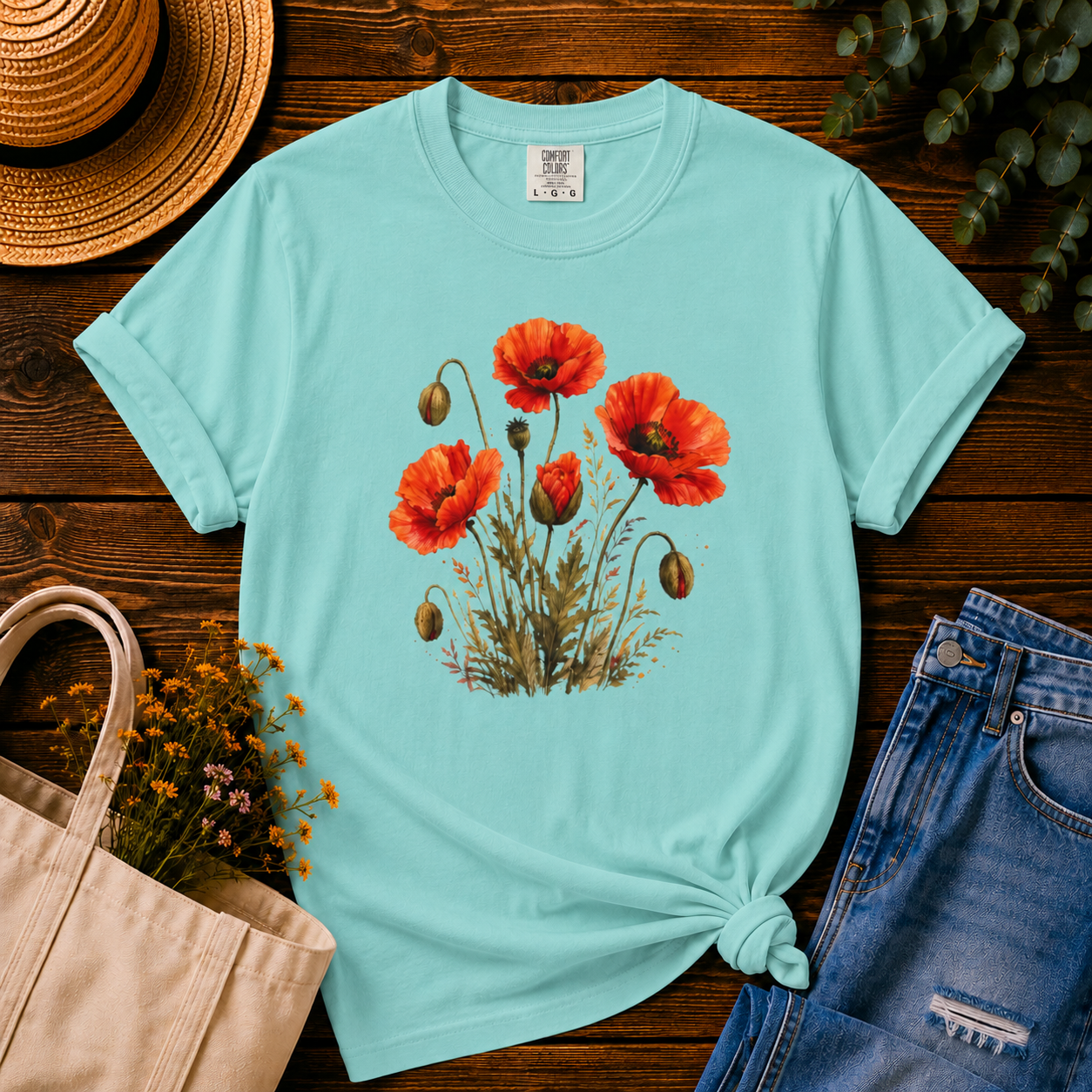 Poppies at Dusk Tee