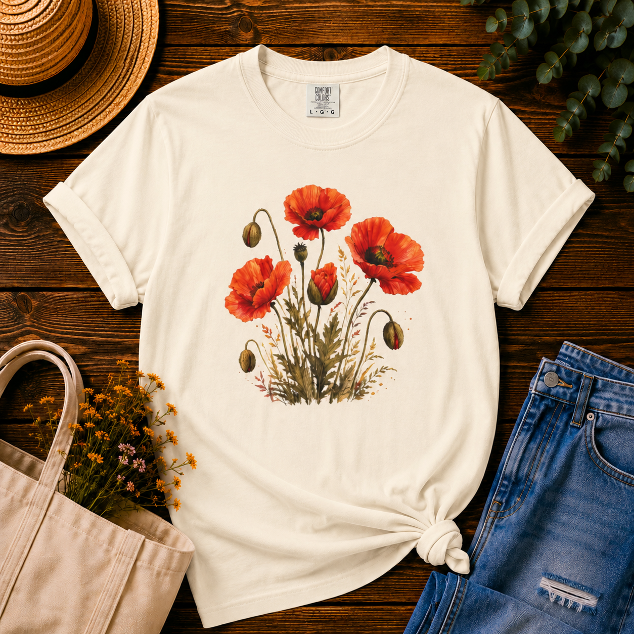 Poppies at Dusk Tee