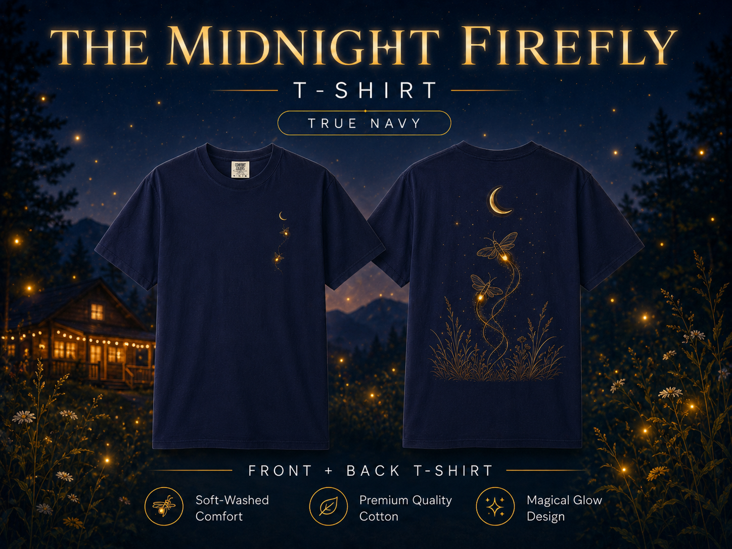 The Midnight Firefly Front & Back – Tee