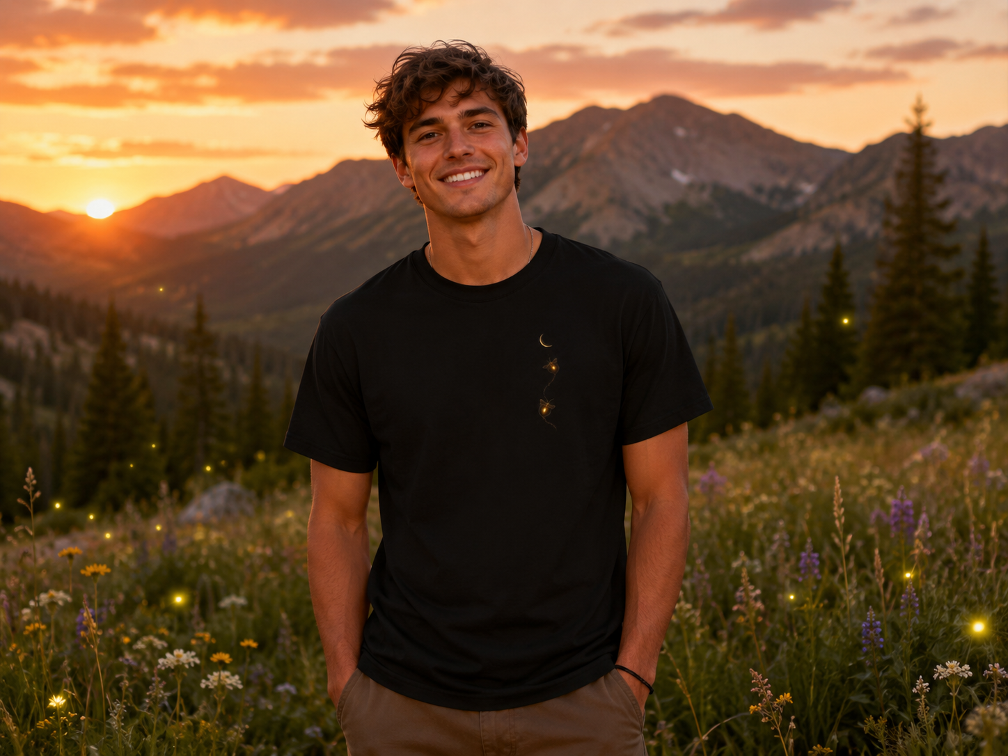 The Midnight Firefly Front & Back – Tee