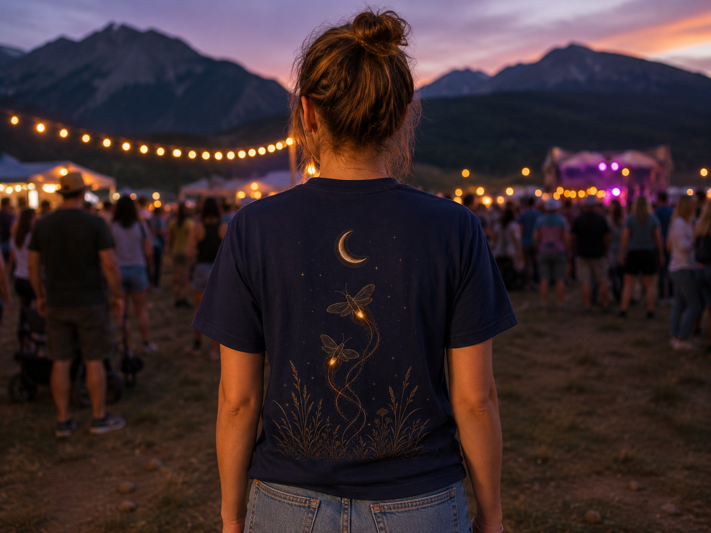 The Midnight Firefly Front & Back – Tee