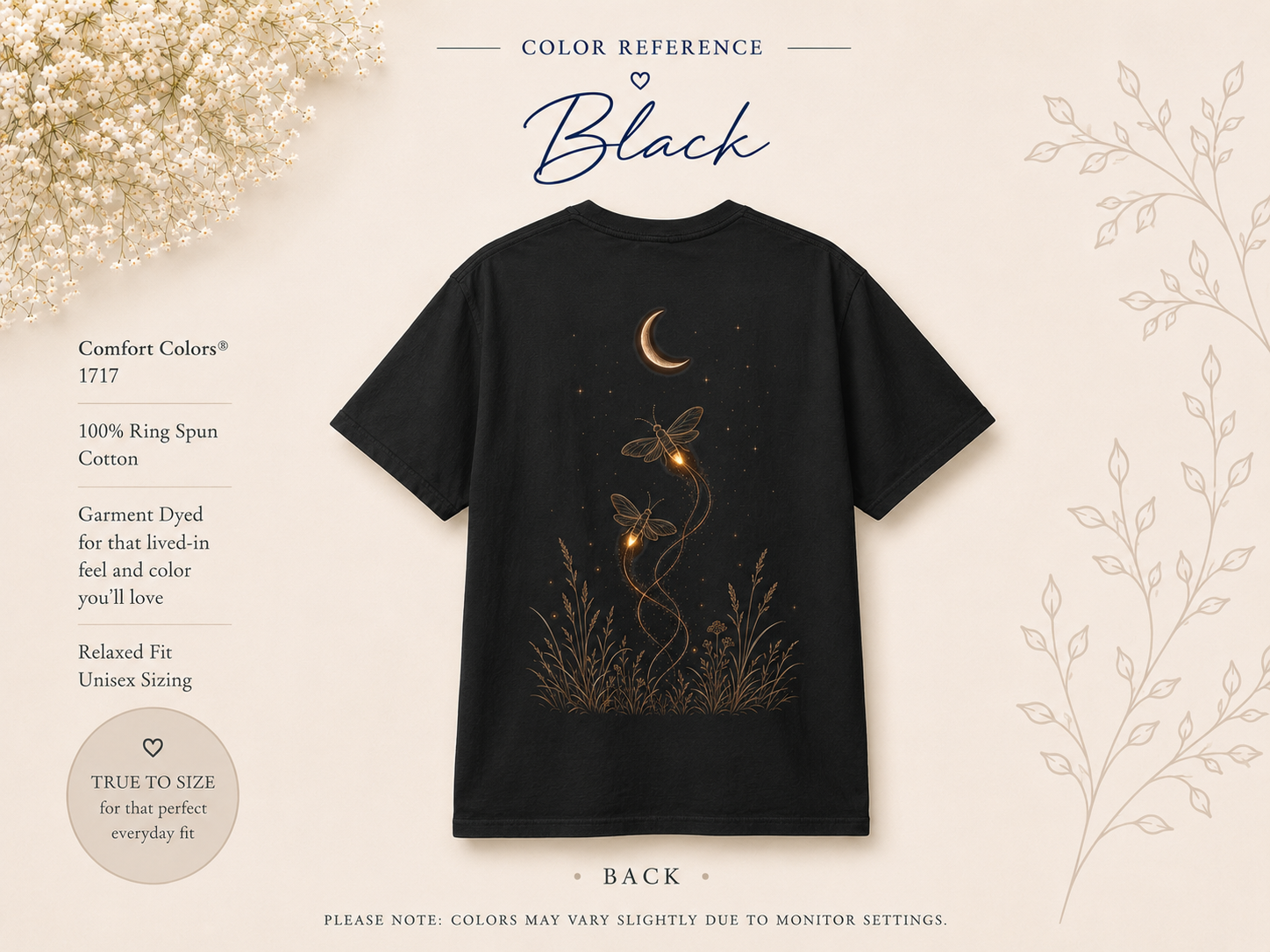 The Midnight Firefly Front & Back – Tee