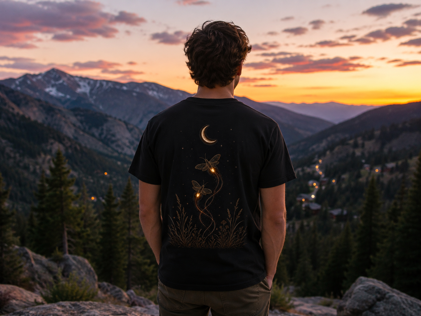 The Midnight Firefly Front & Back – Tee