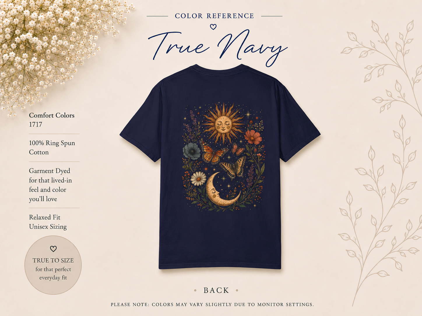 Celestial Sun & Moon — Wildflower Botanical Tee