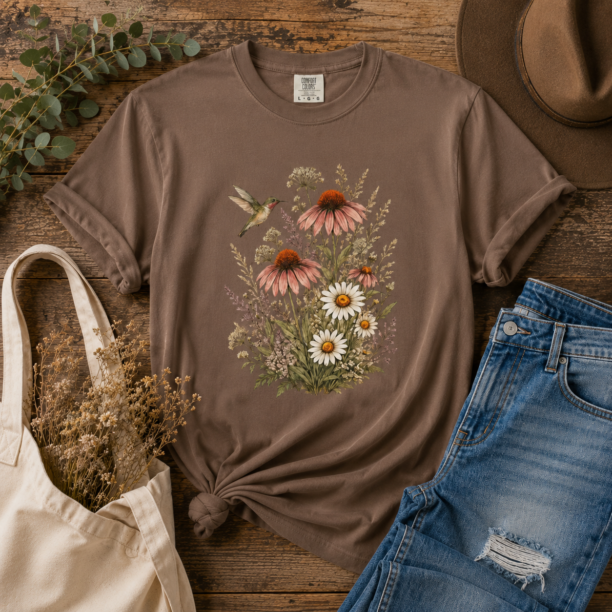 Hummingbird & Wildflowers Tee