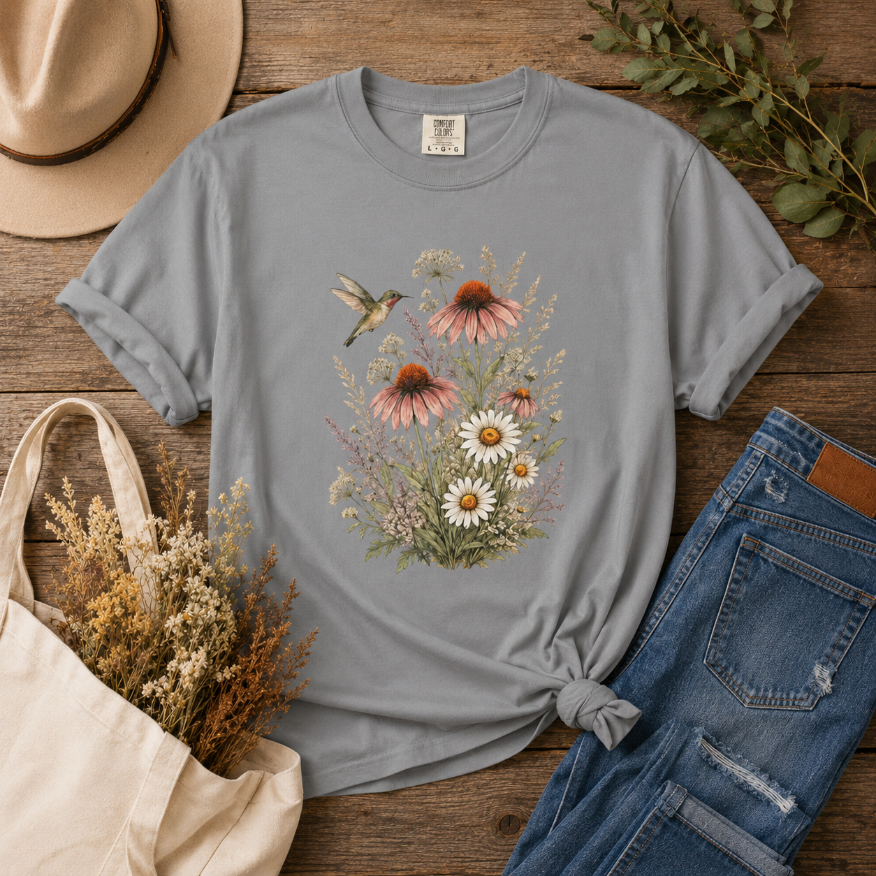 Hummingbird & Wildflowers Tee