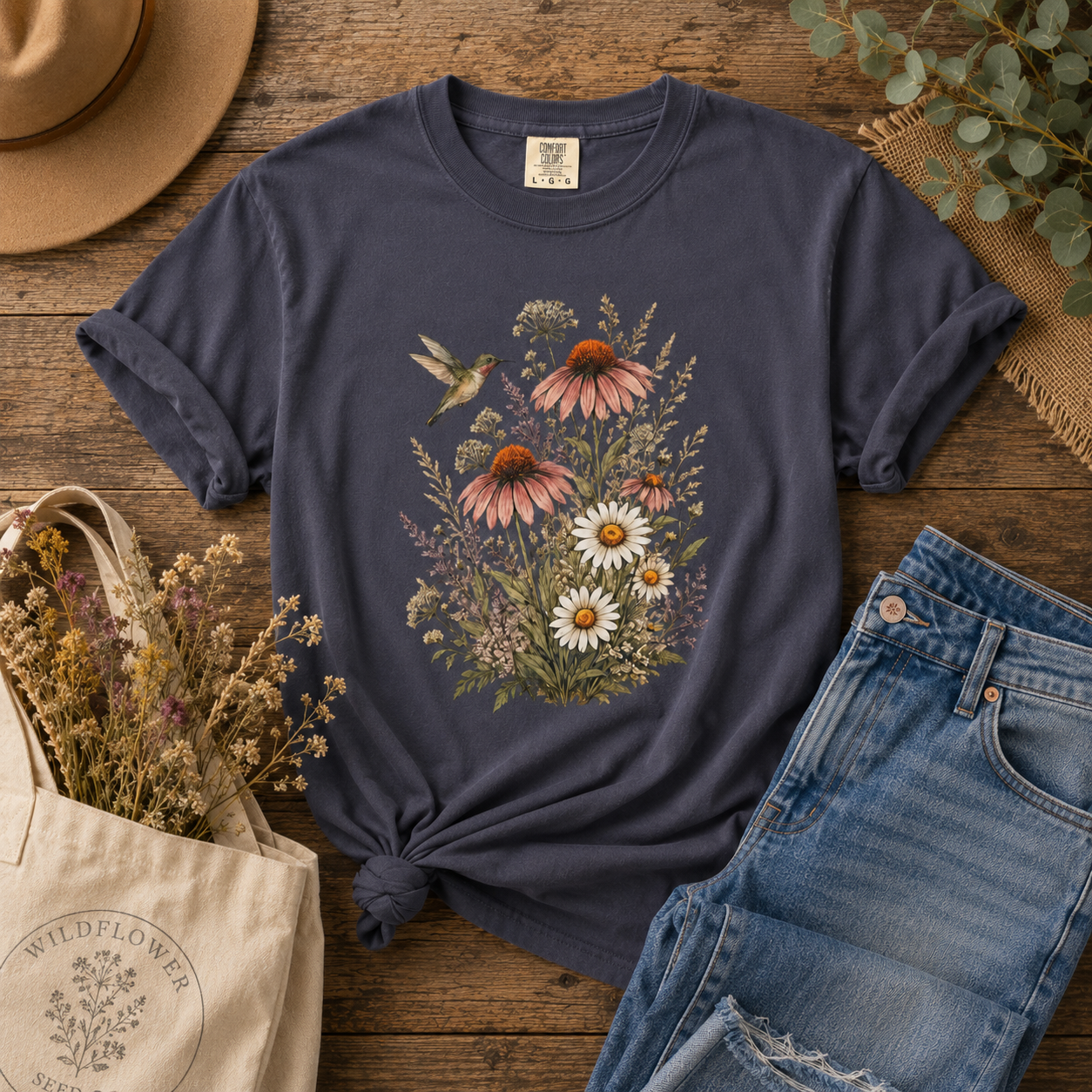 Hummingbird & Wildflowers Tee