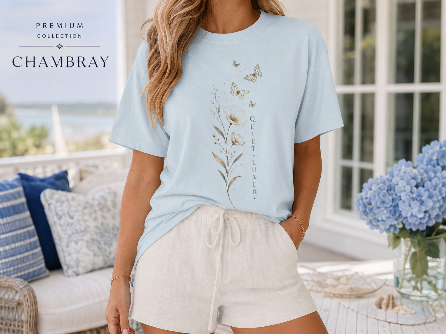 Quiet Luxury — Golden Botanical Tee