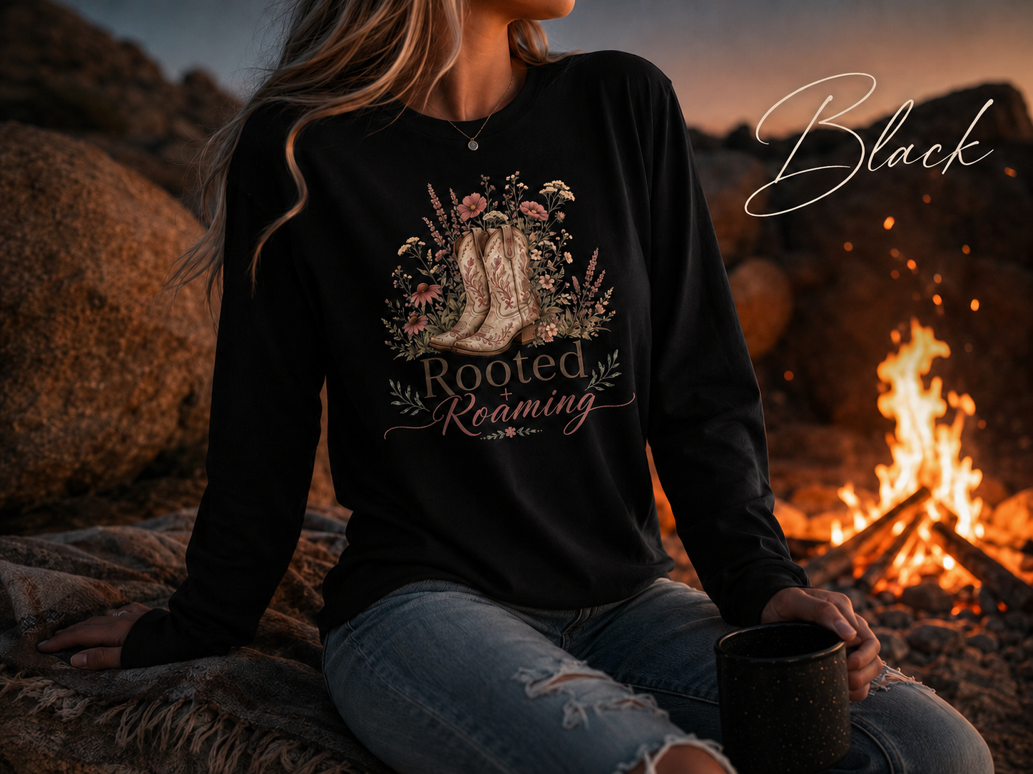 Rooted and Roaming — Heavyweight Long Sleeve Tee